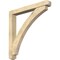 Ekena Millwork Thorton Craftsman Rough Sawn Bracket w/ Offset Brace, Douglas Fir, 6"W x 46"D x 46"H BKT0604X46X46THR04RDF - alternate 1